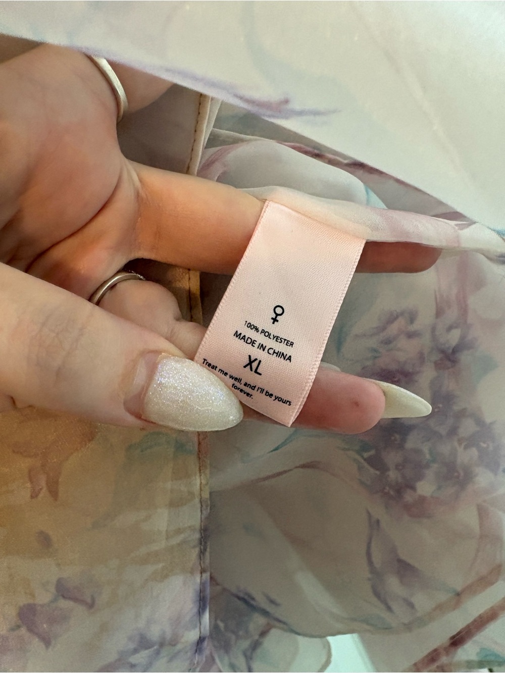 Selkie Floral Puff-Sleeve Mini Dress in Pastel Lavender and Blush - Picture 5 of 6